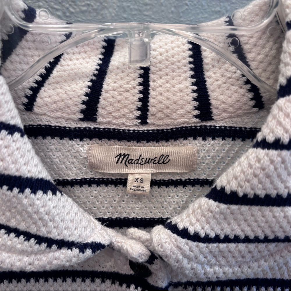 Madewell Striped Button-Up Sweater - Picture 2 of 5